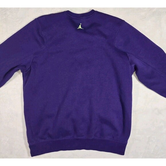 Air Jordan Fleece Crewneck Sweatshirt Purple 2XL Mens XXL - Picture 3 of 10